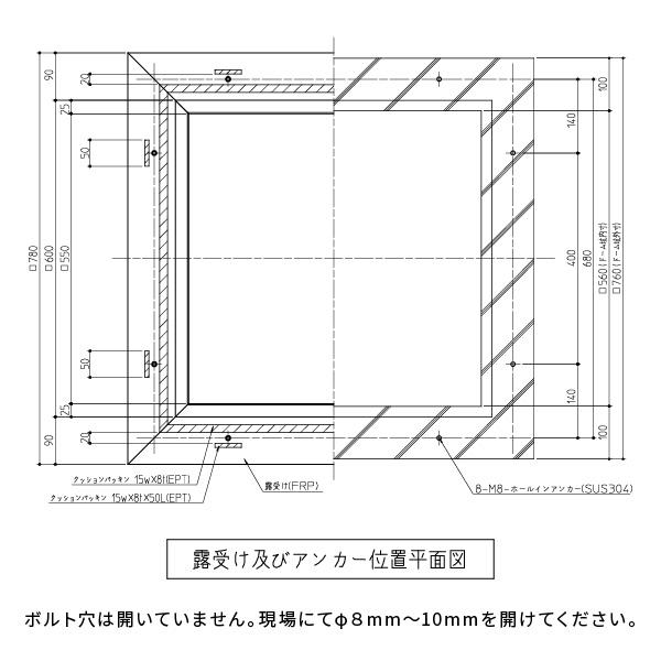 タキロンシーアイ ポリカドーム 600角 直付け 一般型 6K トップライト