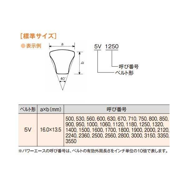 高負荷用ベルトパワーエース 5V1600 バンドー化学 : 5v1600-pa-b : あ