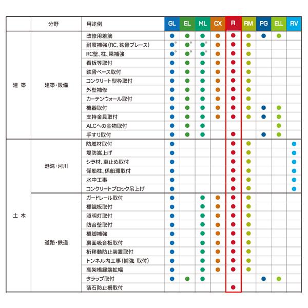 日本デコラックス ケミカルアンカーRタイプ 10本 R-30N : あかばね金物