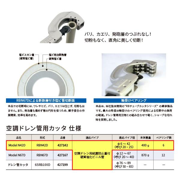 レッキス工業 ドレン管カッタ Model N42D 427142 : あかばね金物 - 通販 - Yahoo!ショッピング