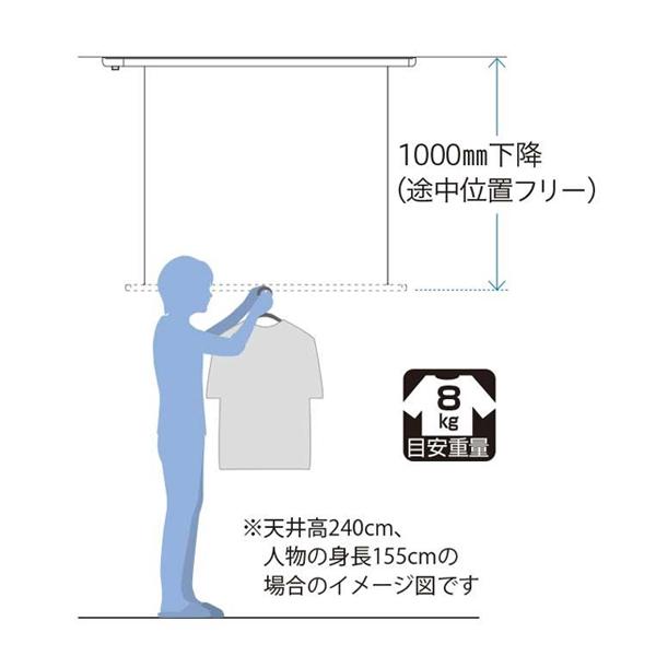 ホスクリーン 昇降式 操作棒タイプ ホワイト URM-S-W 川口技研 : あ