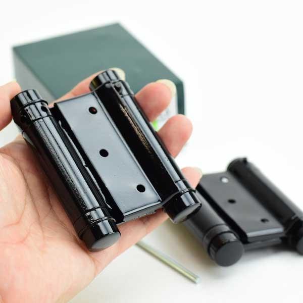 自由丁番 蝶番 両開 64mm 黒 1組（2個入） ネジ付 : あかばね金物