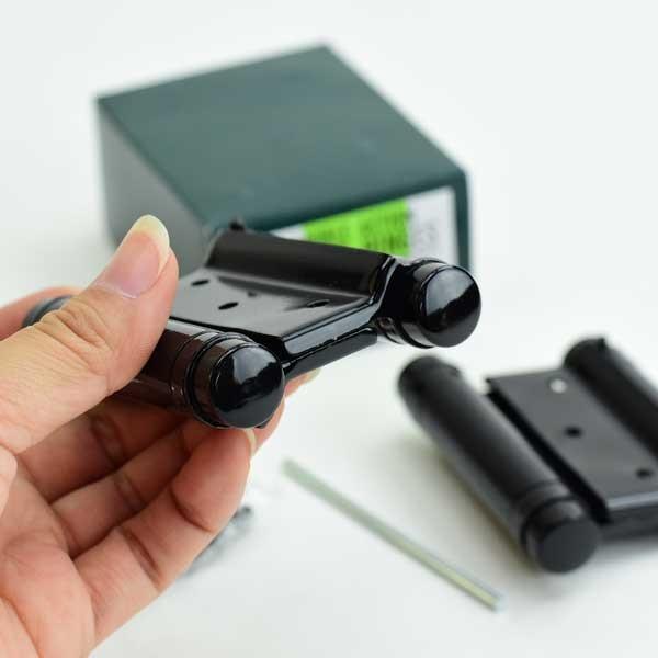 自由丁番 蝶番 両開 64mm 黒 1組（2個入） ネジ付 : あかばね金物