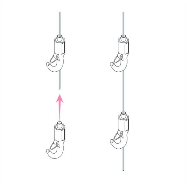 アラカワグリップ ワイヤーシステム フック φ1.0〜1.2用 AF-3P white ホワイト｜komaki5kin｜09