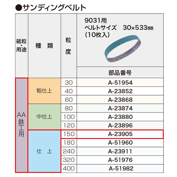 マキタ A-23905 研磨ベルト 仕上 鉄工用 150番 10枚入｜komaki5kin｜02