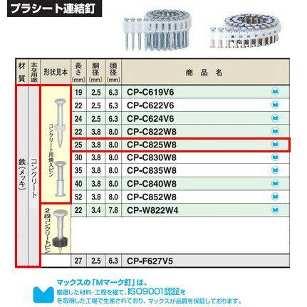 マックス CP-C825W8 コンクリート用 プラシート連結釘 25mm 50本 マックス CP-C825W8 コンクリート用 プラシート連結釘 25mm 50本