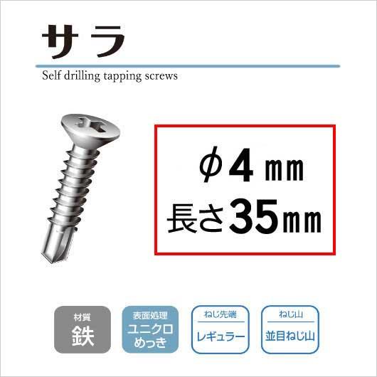 ニューポイントドリルねじ 鉄 サラ 4×35 コクブ 500本単位 F-4035｜komaki5kin｜08