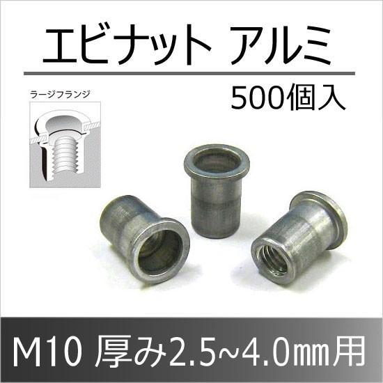 アルミ Dタイプ M10 500個 NAD1040M ロブテックス 【処分品】