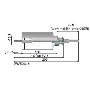ウッディングコアストレートシャンクセット 刃先径110mm有効長 ウッディングコアストレートシャンクセット 刃先径110mm有効長