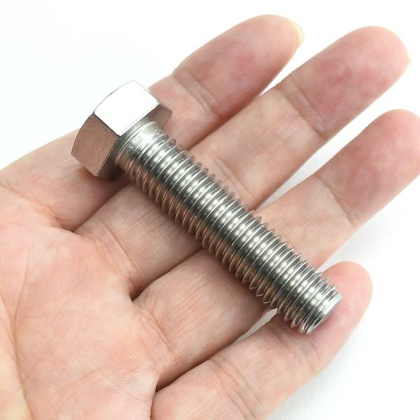 ステン SUS304 六角ボルトＭ12 首下長50mm 全ねじ 50本