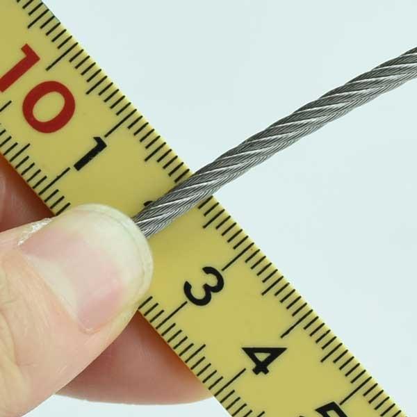 ステンレスワイヤーロープ 3mm 200M SUS304 構成7×19 : あかばね
