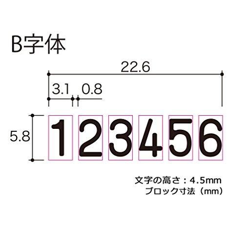 プラス　ナンバーリング　A型　B字体　付属品　インク黒　ステッキ　IJ-067AB　30-503