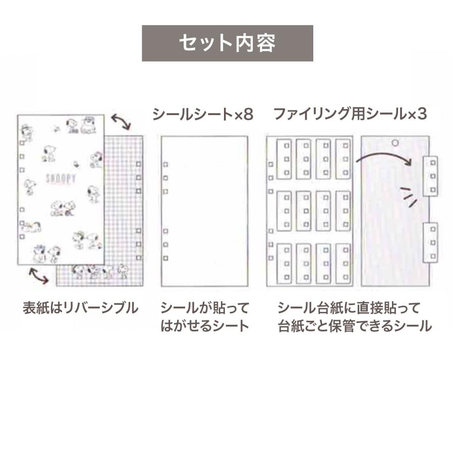 カミオジャパン PLUS MART 大人のシール収納 スヌーピー ファミリー