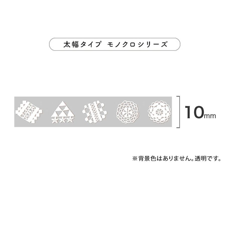 ❤限定品❤【新品】日付　デコラッシュ　刺繍レース　モノクロ Deco Rush PLUS プラス デコラッシュ 太幅タイプ 10mm幅 モノクロ 刺繍