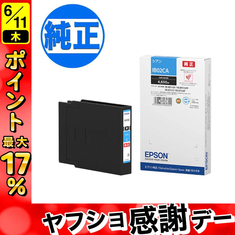 送料無料】(まとめ）エプソン インクカートリッジ シアンIB02CA 1個