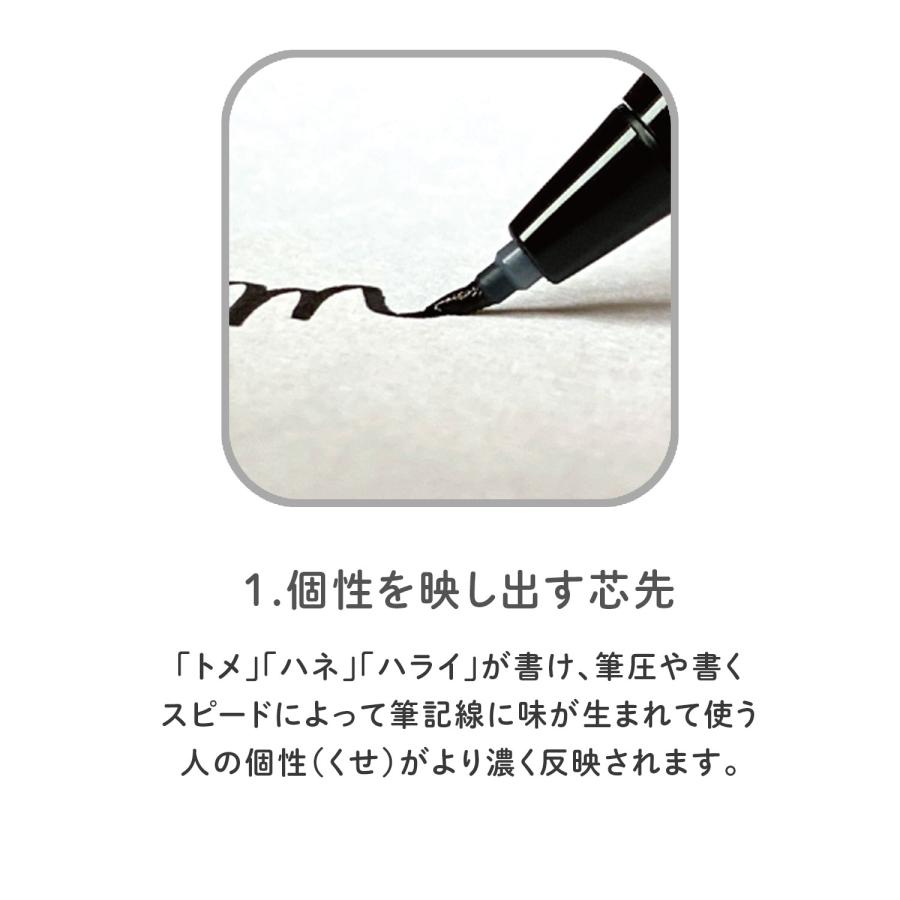 呉竹 Kuretake ZIG LETTER PEN COCOIRO ココイロ 極細ブラック LPCF010