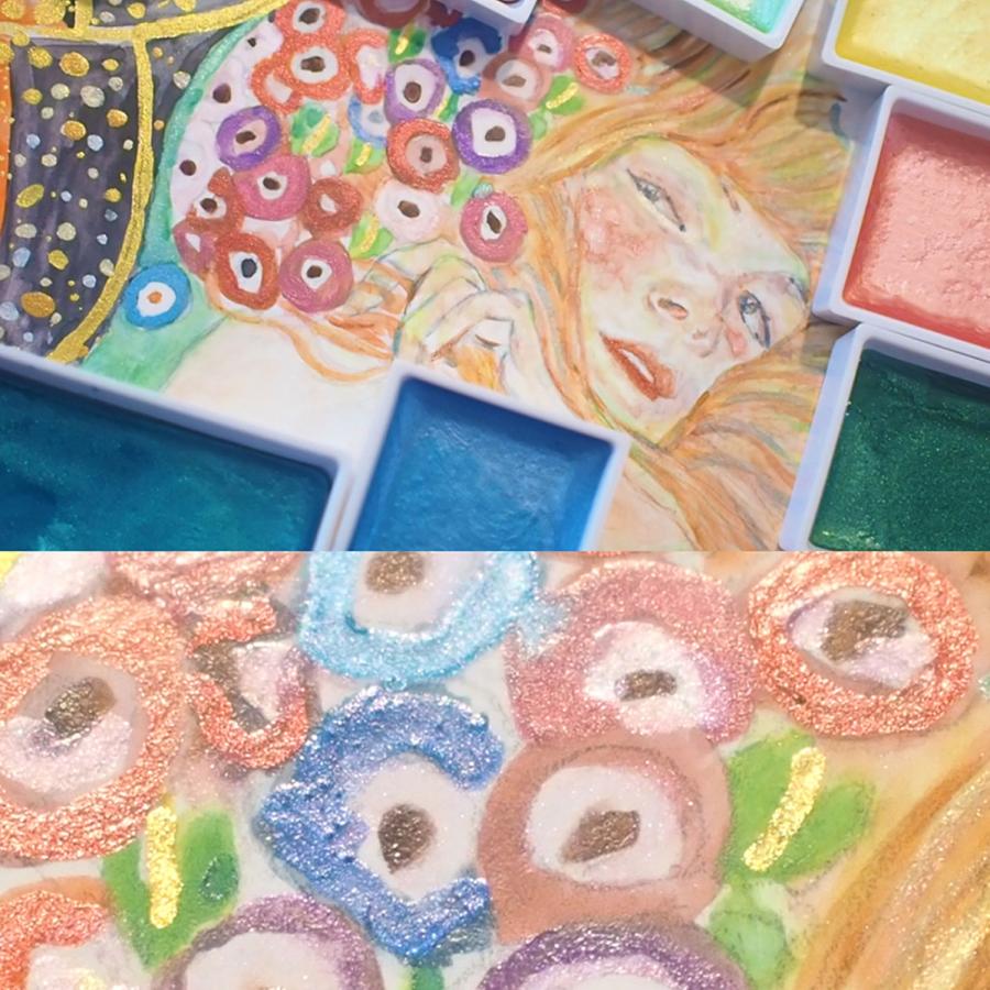 呉竹 Kuretake 顔彩耽美 メタリックカラーセット 24色セット MC20/24V