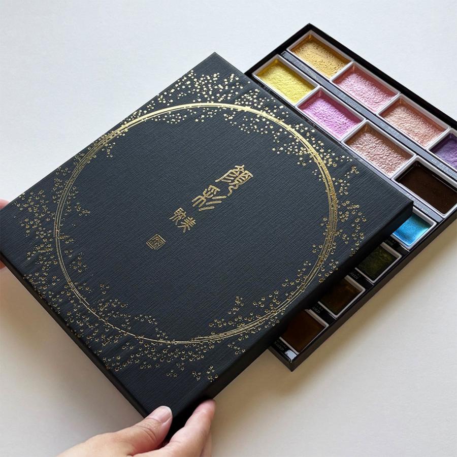 呉竹 最大P19％☆爆買WEEK Kuretake 顔彩耽美 メタリックカラーセット
