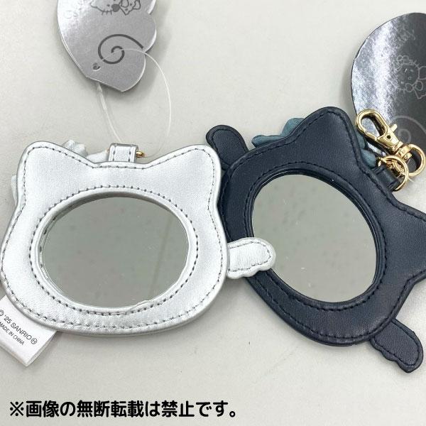 サンリオ ハローキティ フェイスミラーチャーム 1個 鏡 モノクロ