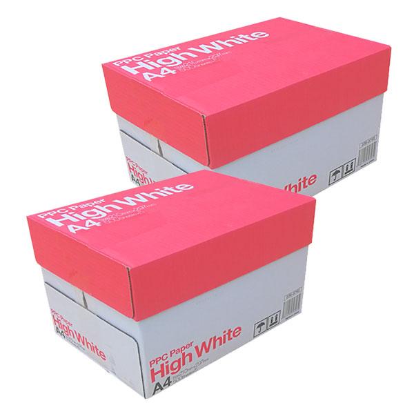 日曜は最大P17％ High White 高品質・高白色 コピー用紙 A4 500枚×5冊