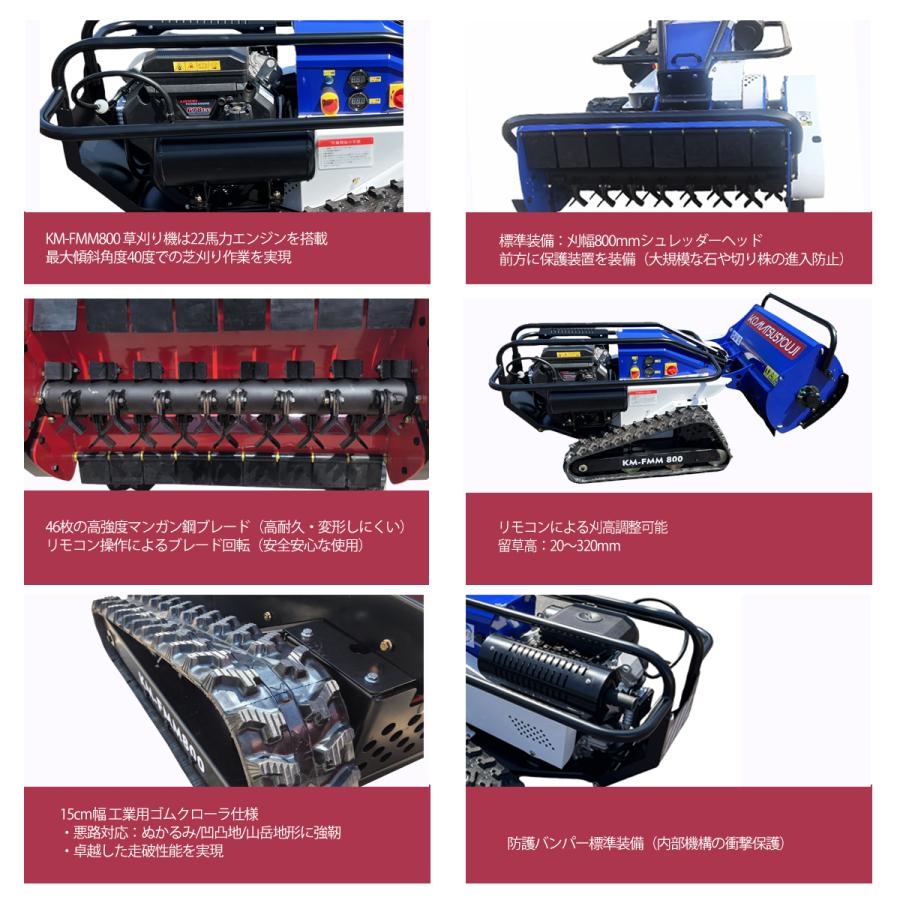 新型ハンマーナイフラジコン草刈機 22馬力 ガソリンエンジン 型式