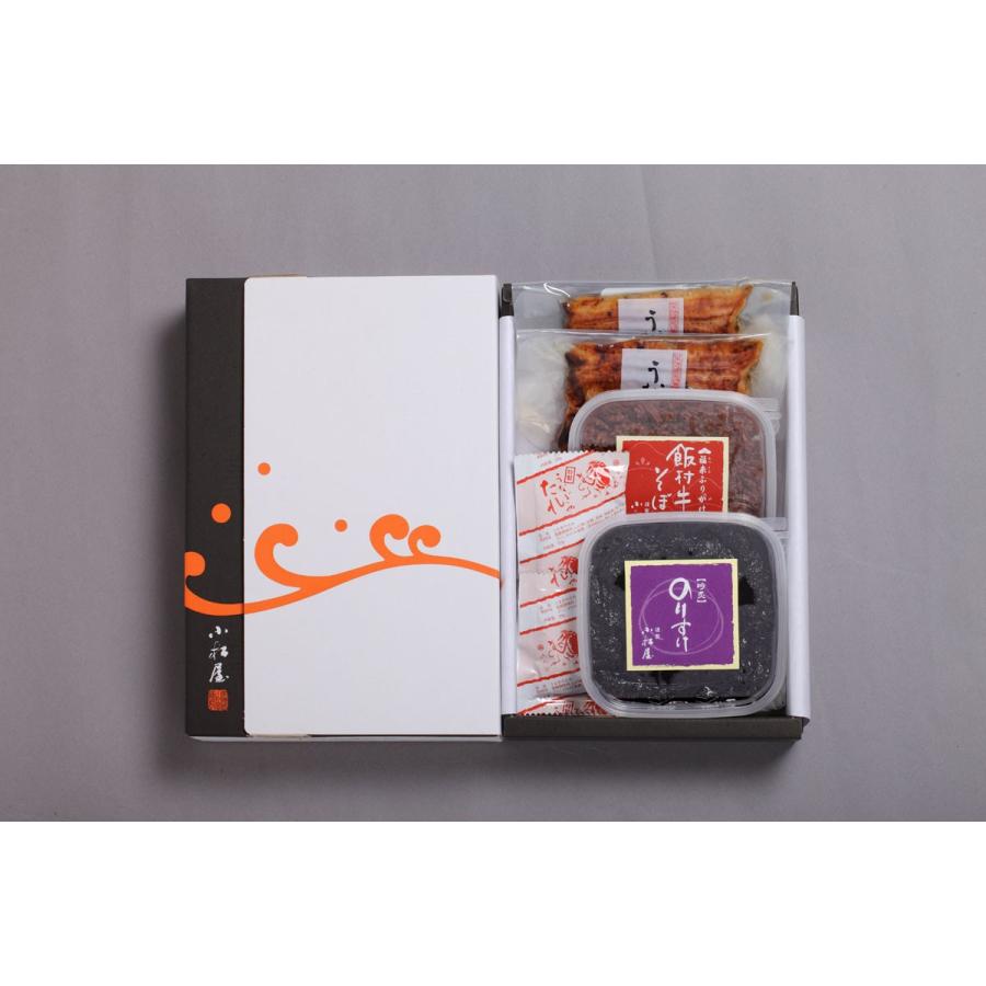 小松屋 ご馳走セット（うなぎ蒲焼・海苔佃煮・飯村牛そぼろ詰合せ