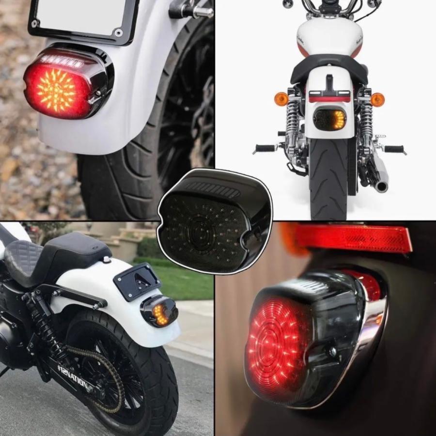 FATFATPIZZA LEDテールランプ スモーク ハーレーダビッドソン ハーレー