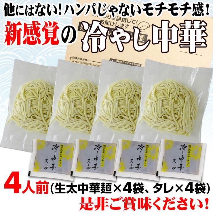 讃岐 生太 田舎 冷やし中華 4食 瀬戸内レモンつゆセット ポイント消化