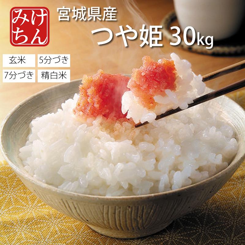 つや姫 お米 米 30kg 令和6年産 送料無料 宮城県産 玄米 5分 7分 つや姫 お米 米 30kg 令和6年産 送料無料 宮城県産 玄米 5分 7分