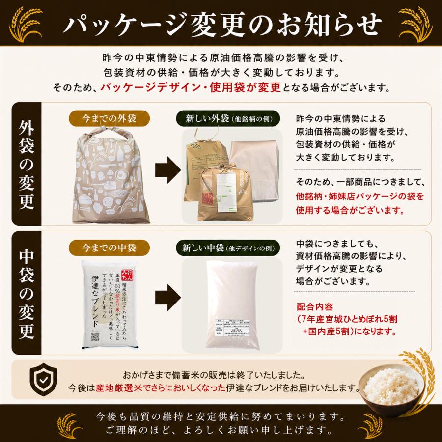 7年産宮城県産ひとめぼれ5割＋国内産5割 伊達なブレンド10kg 米 精米