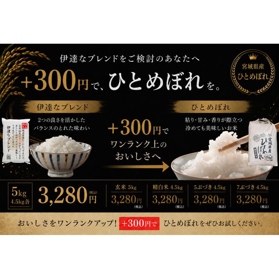 7年産100％使用 伊達なブレンド5kg さらに2個購入だとLINEクーポン利用