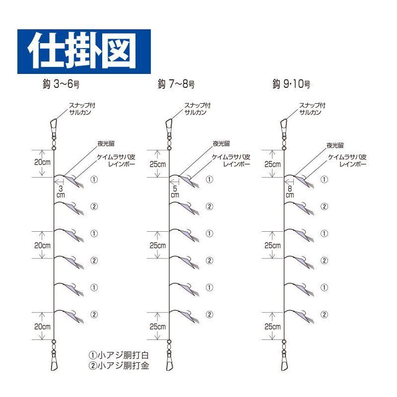 メール便可】ハヤブサ 小アジ専科 ケイムラサバ皮レインボー HS100 :10004311:米源釣具店 Yahoo!店 - 通販 -  Yahoo!ショッピング