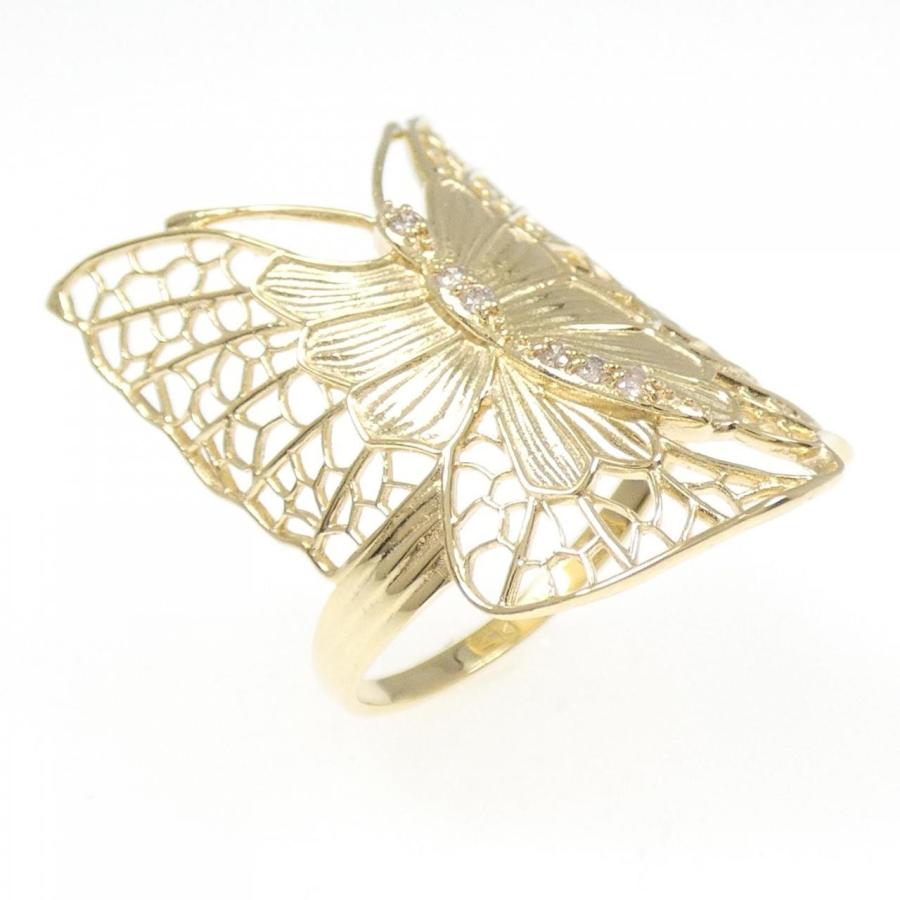 K18YG バタフライ ダイヤモンド リング 0.05CT : KOMEHYO ONLINESTORE  