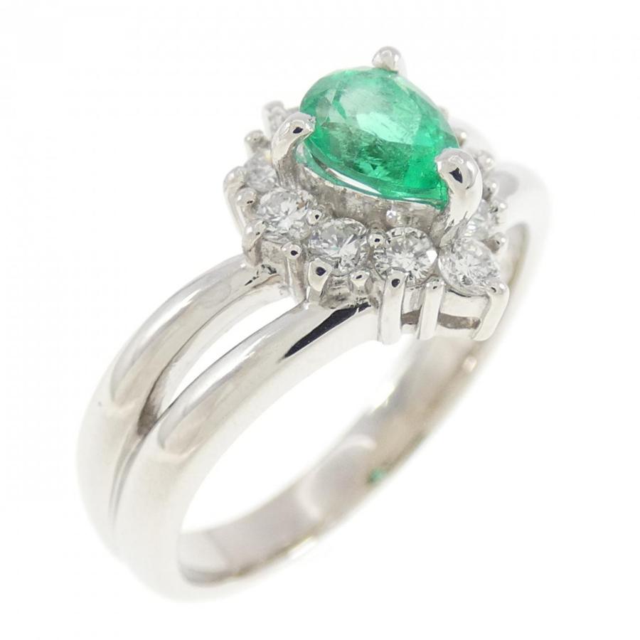 PT900 エメラルド リング 0.32CT : KOMEHYO ONLINESTORE Yahoo!店 