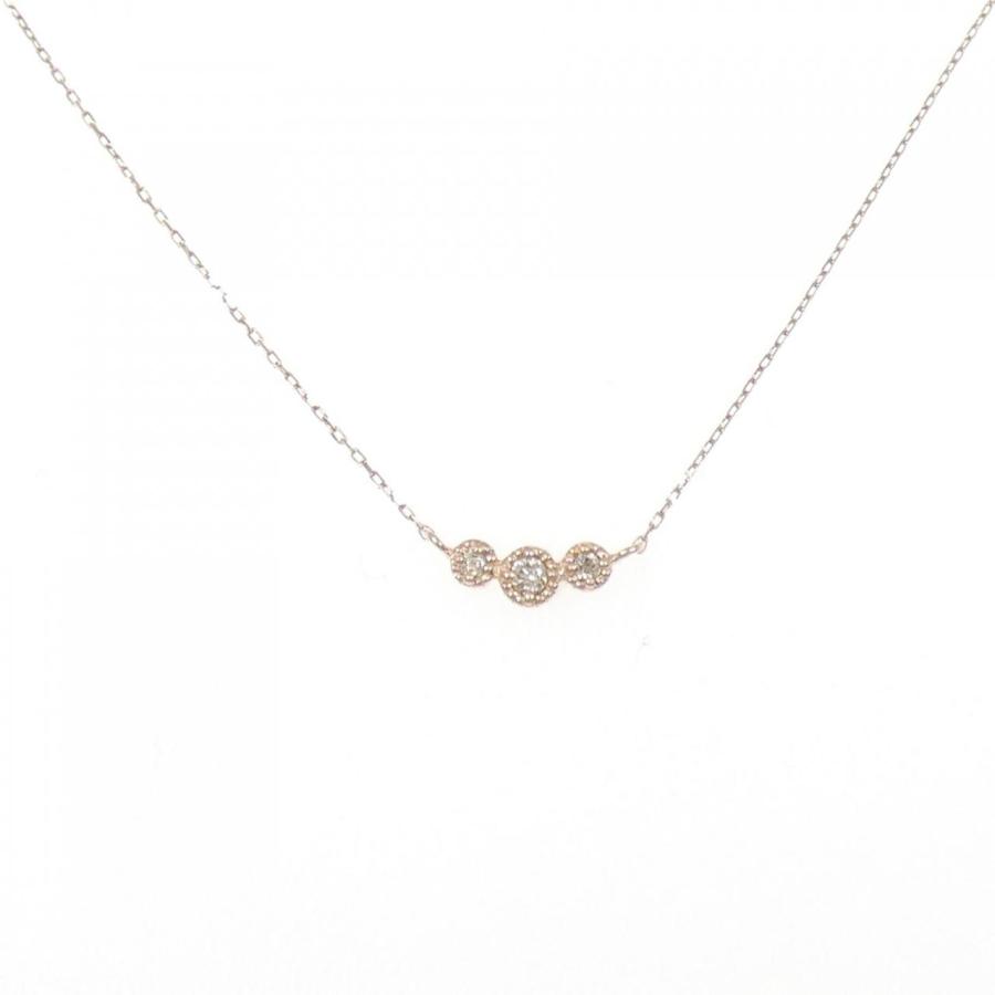 【Canal4℃ K10PG ダイヤモンドネックレス】 K10PG ダイヤモンド ネックレス : KOMEHYO ONLINESTORE Yahoo!店