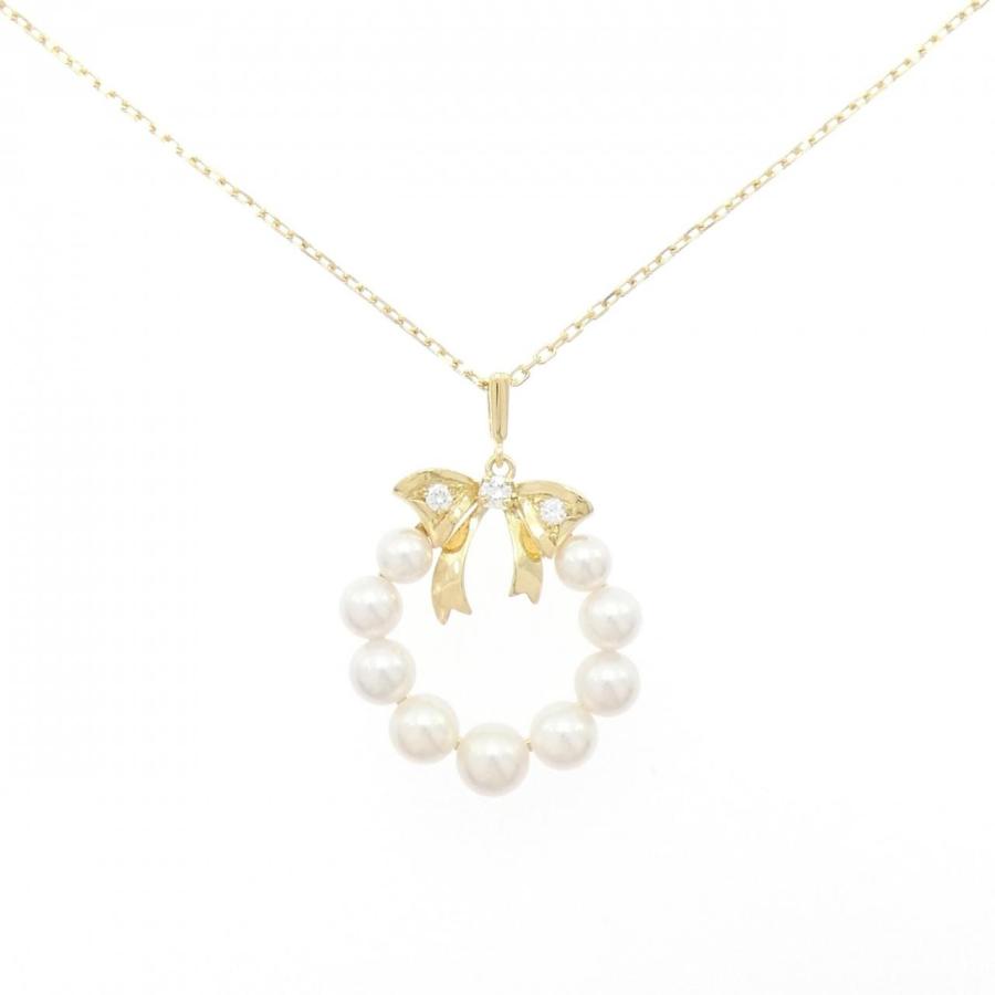 極美品✨MIKIMOTO ミキモト アコヤ真珠 リボン ネックレス シルバー ミキモト リボン アコヤパール ネックレス : KOMEHYO ONLINESTORE