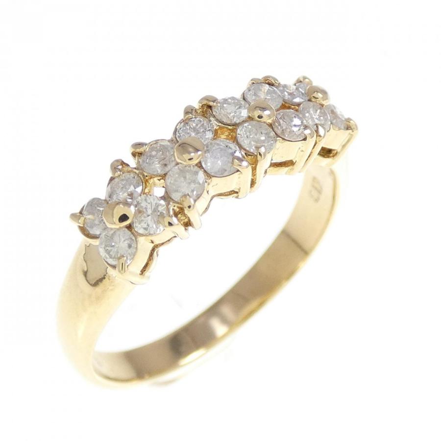 K18YG フラワー ダイヤモンド リング 0.40CT : KOMEHYO ONLINESTORE