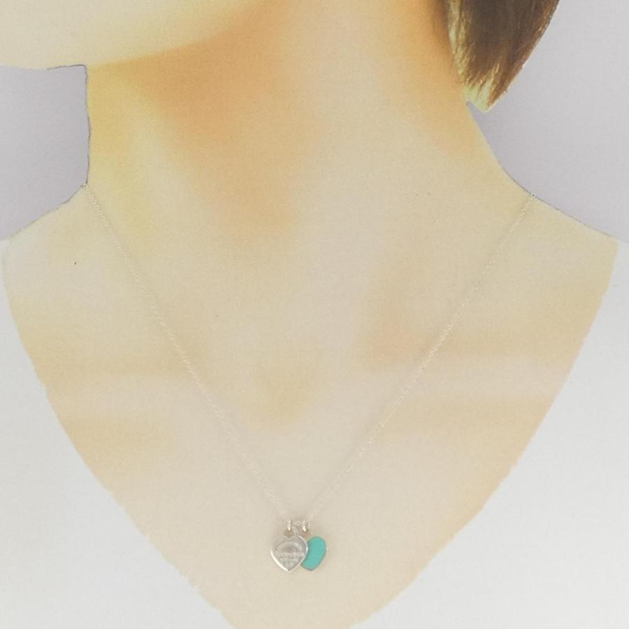 ヒロTiffany & Co. ターコイズハートネックレス ダブルハート 即発 すぐ届く! ティファニー ダブル ハートタグ ペンダント