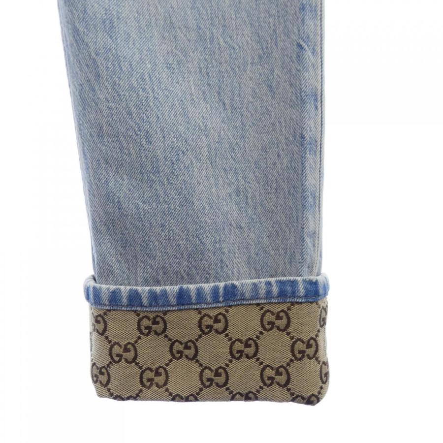 グッチ GUCCI GGターンアップウォッシュドデニムパンツ GGパターン 