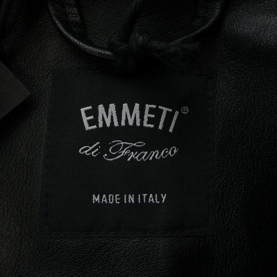 ゆ*き様 EMMETI di Franco ブラック レザージャケット エンメティ EMMETI GIAPPONE-095 レザージャケット : KOMEHYO