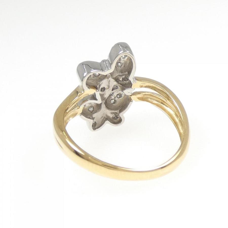 PT900/K18YG バタフライ ダイヤモンド リング 0.15CT : KOMEHYO 