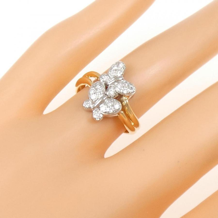PT900/K18YG バタフライ ダイヤモンド リング 0.15CT : KOMEHYO 