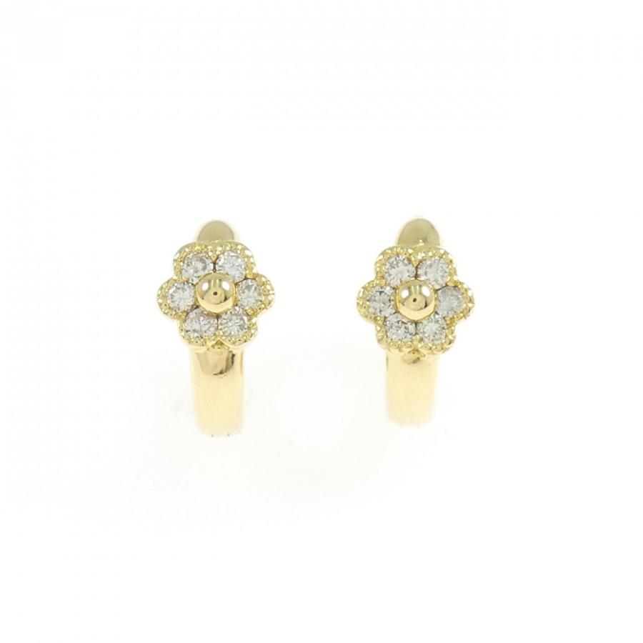 K18YG フラワー ダイヤモンド ピアス 0.20CT : KOMEHYO ONLINESTORE