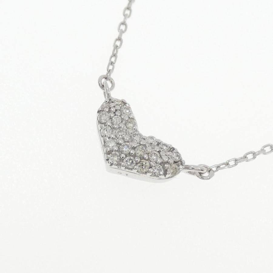 K10WG ハート ダイヤモンド ネックレス 0.1CT : KOMEHYO ONLINESTORE 