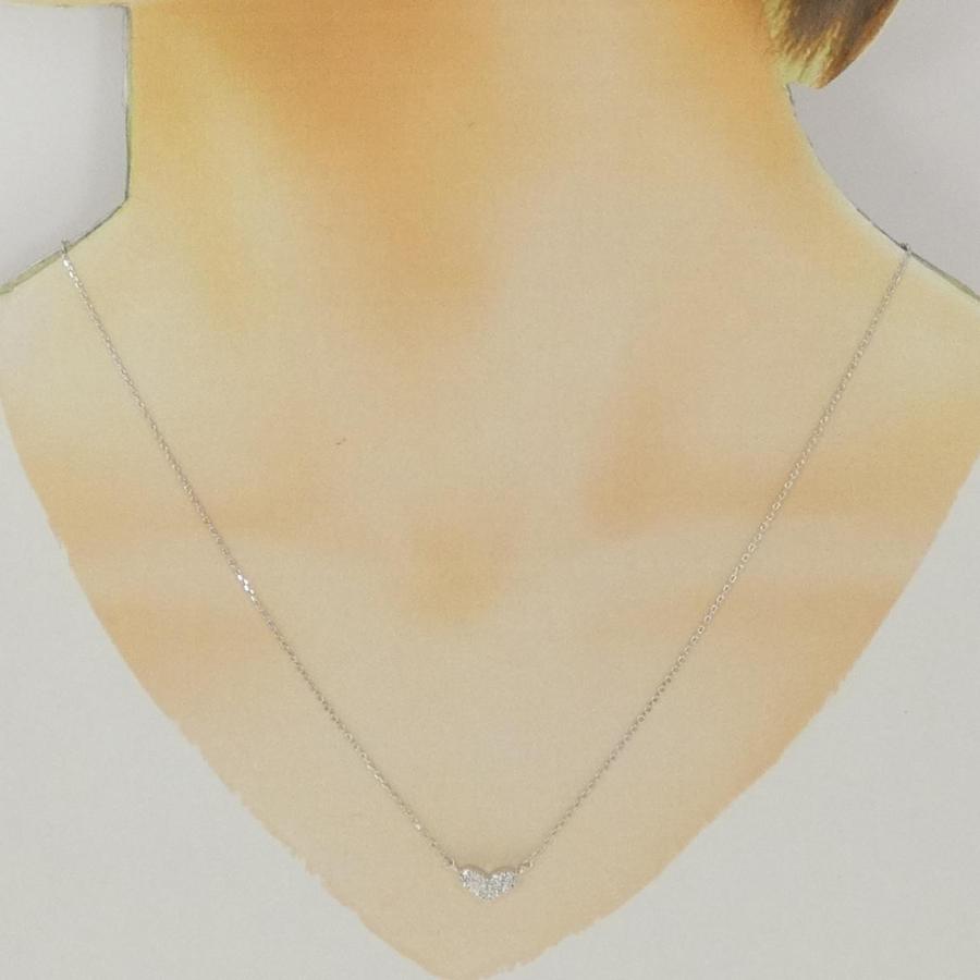 K10WG ハート ダイヤモンド ネックレス 0.1CT : KOMEHYO ONLINESTORE 