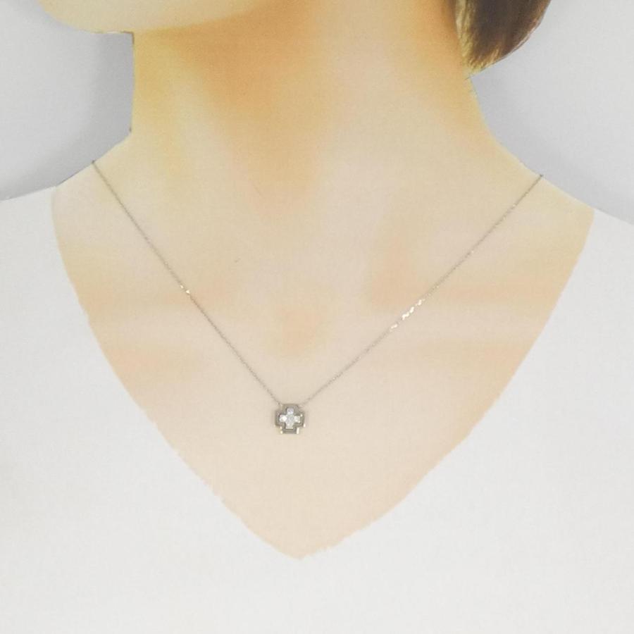 K18/PT900/PT850 クロス ダイヤモンド ネックレス 0.05CT : KOMEHYO 