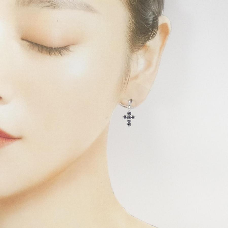 K14WG クロス ダイヤモンド ピアス 0.94CT : KOMEHYO ONLINESTORE