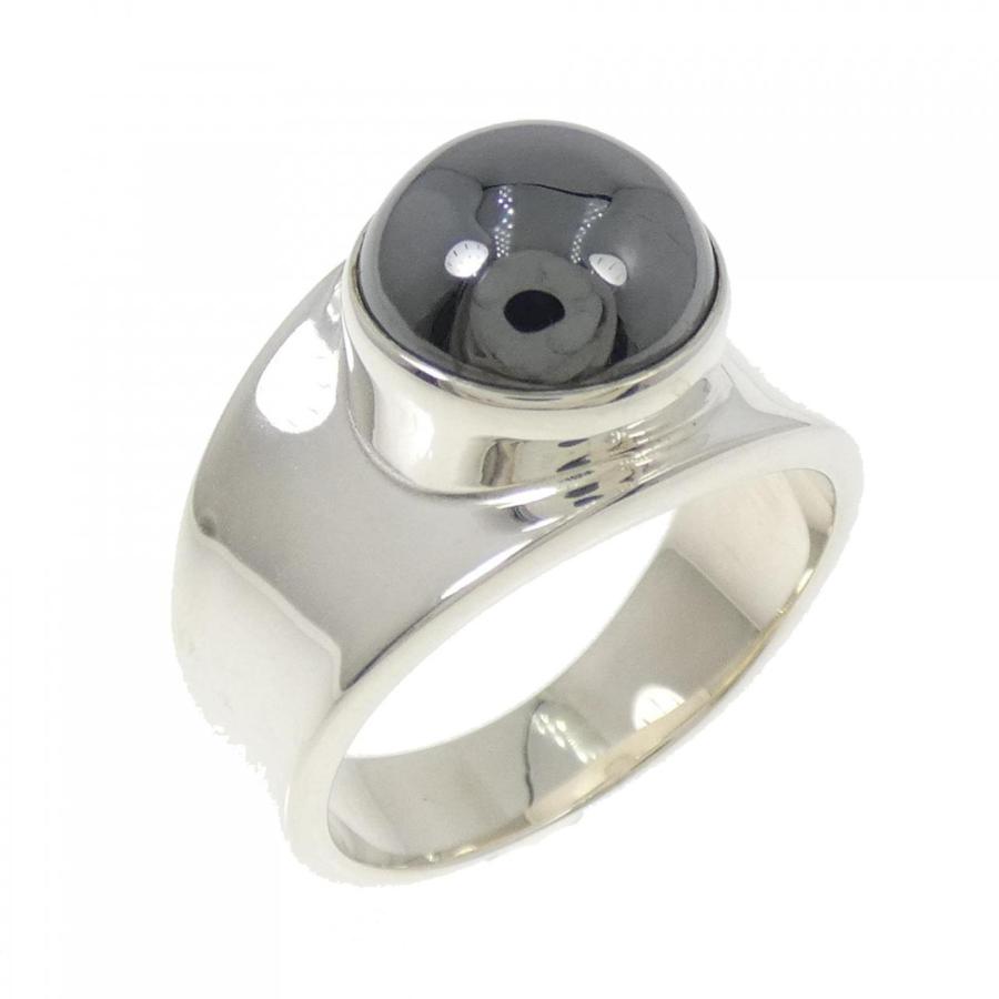 ジョージジェンセン ハンスハンセン ヘマタイト リング シルバー925 14号 GEORG JENSEN（ジョージ・ジェンセン）シルバーモダンリング