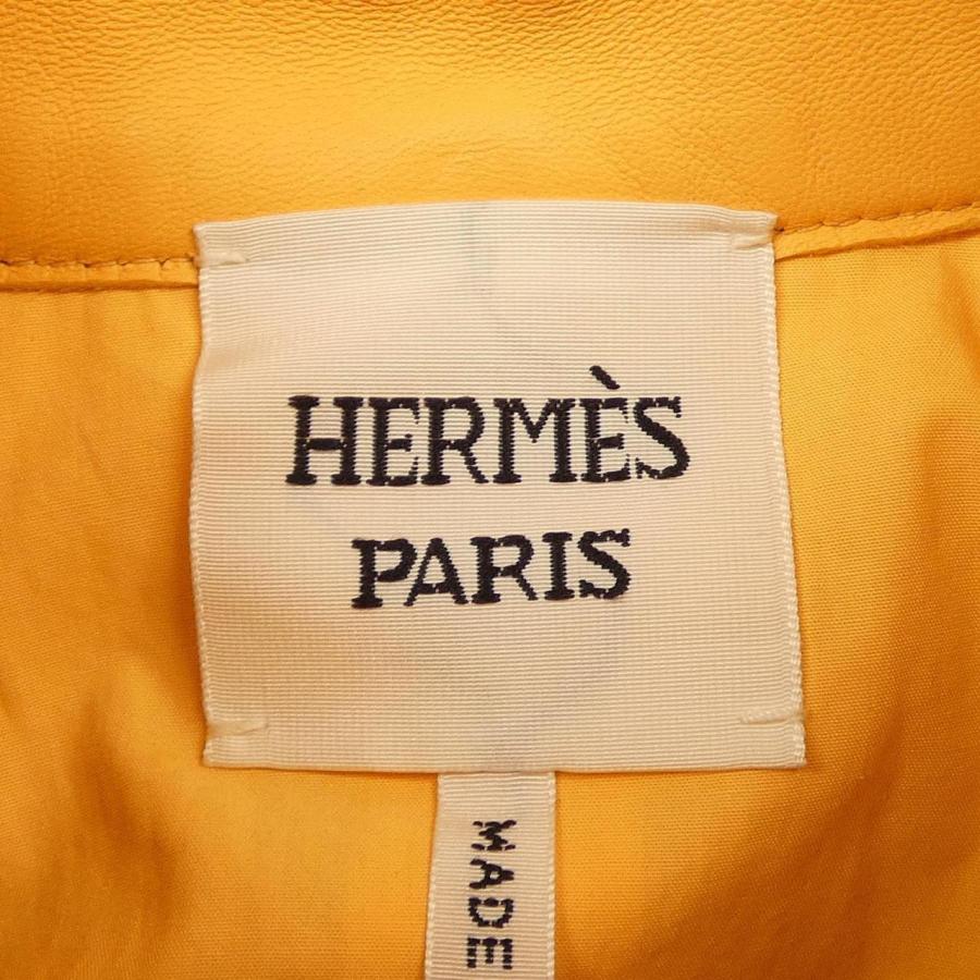 エルメス HERMES 2E1110D3 レザーコートの画像