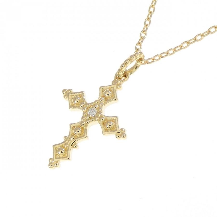 K18YG クロス ダイヤモンド ネックレス 0.005CT : KOMEHYO ONLINESTORE 